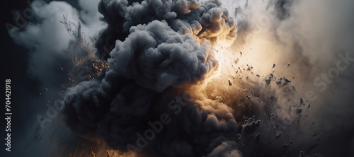 fire smoke bomb explosion, gas, burn 13 photo