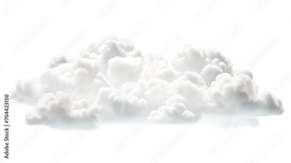white soft fluffy clouds - obrazy, fototapety, plakaty 