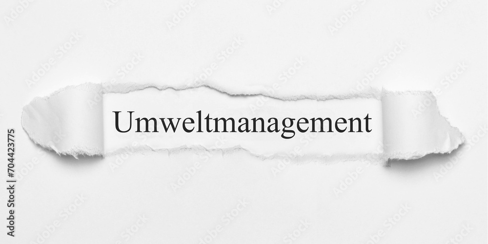 Fototapeta premium Umweltmanagement
