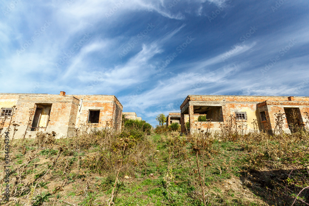 Abandoned buildings on the hill Abandoned buildings on the hill