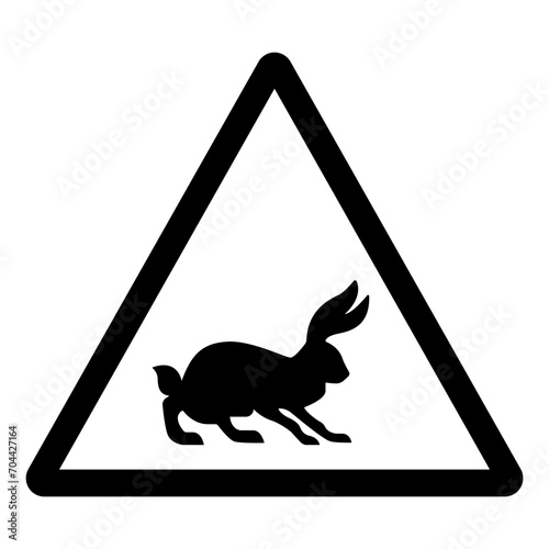 Rabbit Hunter Area Symbol Sign ,Vector Illustration, Isolate On White Background Label. EPS10