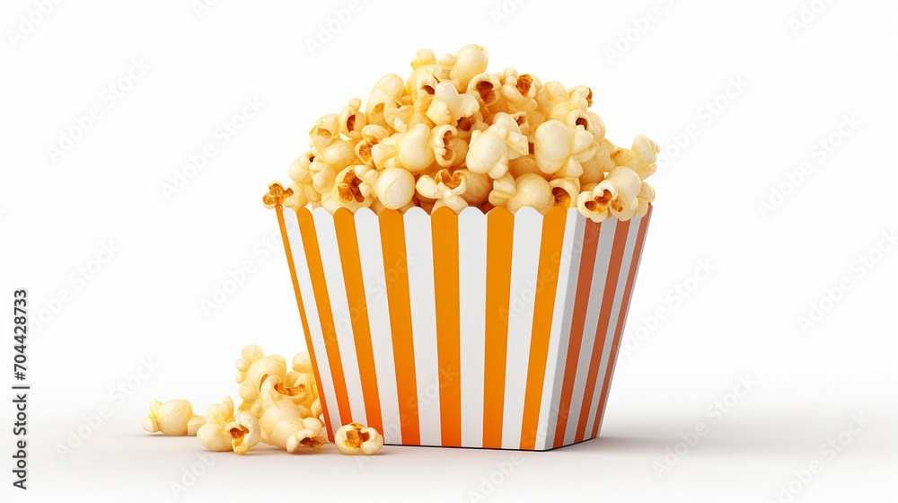 popcorn in the package isolated on white background popcorn in the package isolated on white background