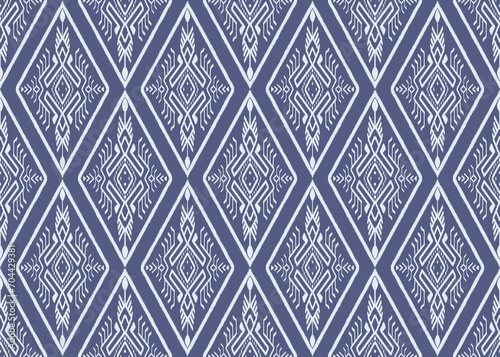 seamless ikat pattern with shapes