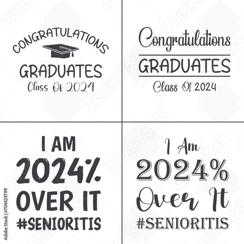 Senior Class Of 2024 Vector  T-shirt Design.