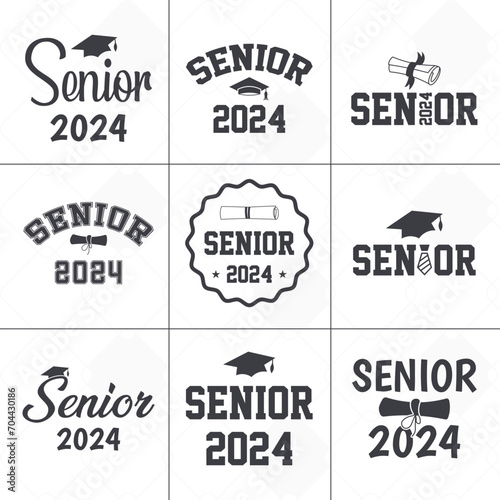Senior Class Of 2024 Vector, T-shirt Design.