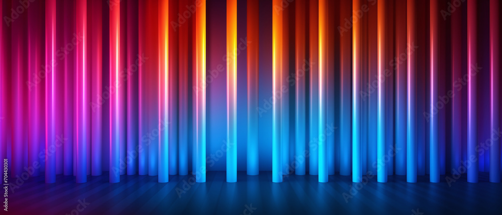 Abstract colorful lines background, 3d render