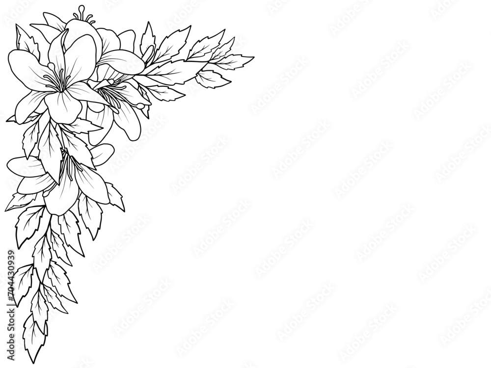 Bouquet Flower Corner Outline Illustration
Bouquet Flower Corner Outline Illustration