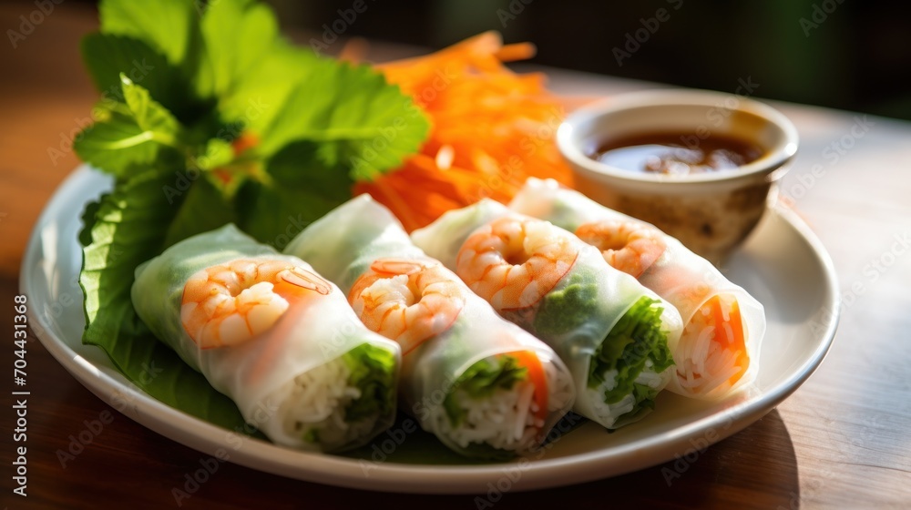 Fresh Shrimp Spring Rolls Vietnamese food