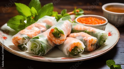 Fresh Shrimp Spring Rolls Vietnamese food