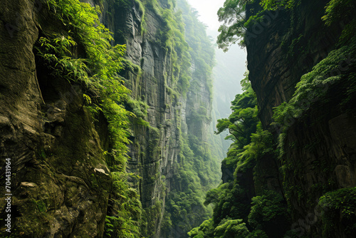 Nature's Serenity: Pingshan Canyon © AIproduction