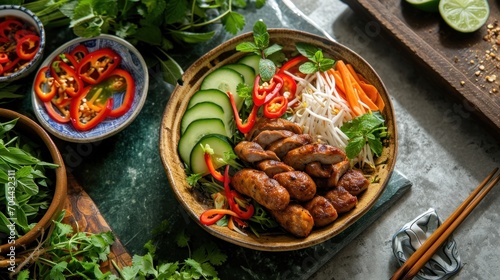 Vietnamese Food: Traditional Vietnamese Stir-Fried Vegetarian Glass Noodles