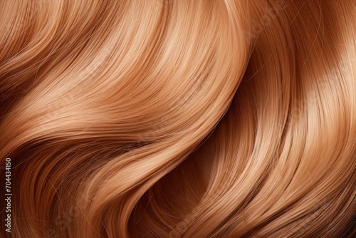 Beautiful copper shiny lustrous hair