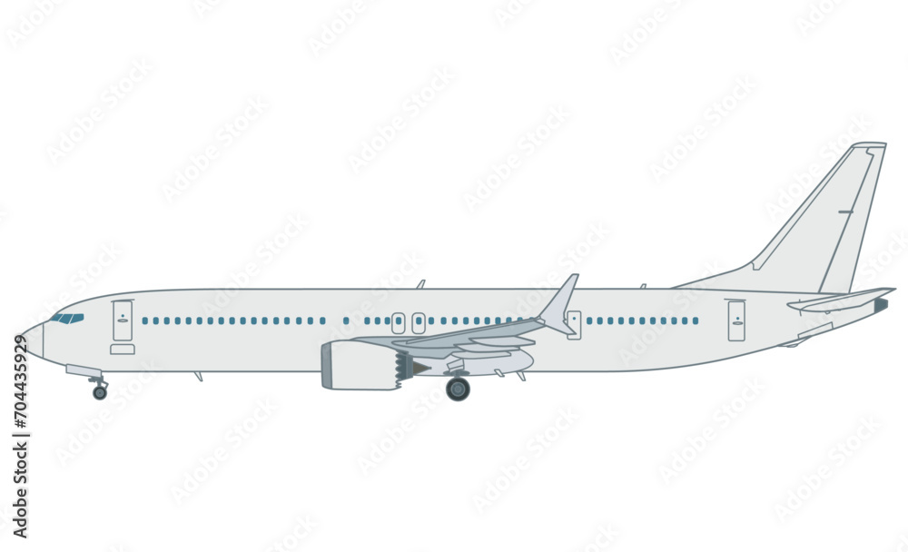 Zweistrahliges Passagierflugzeug Zweistrahliges Passagierflugzeug