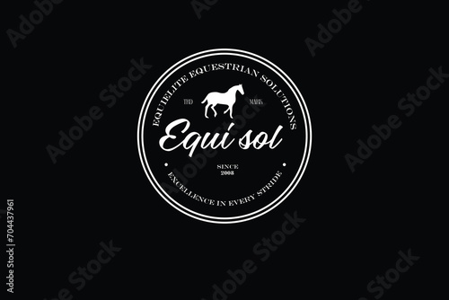 Minimal Farmhouse - horse lover logo
