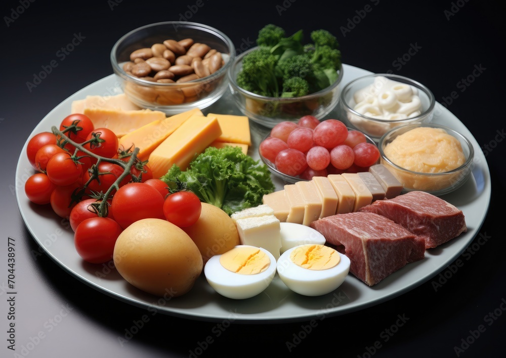 un plato co unos cuantos suplementos alimenticios, un plato co unos cuantos suplementos alimenticios,