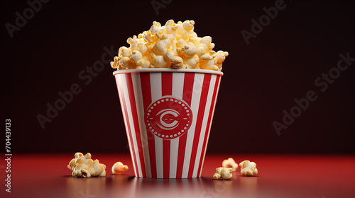 stylized popcorn bucket