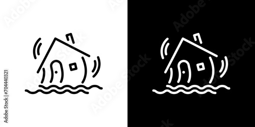 シンプルな震災アイコン