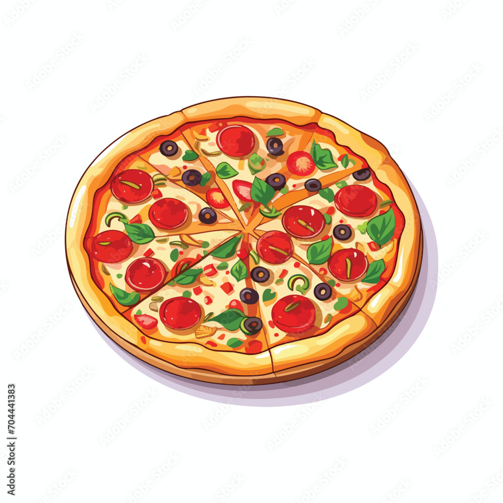 pizza illustration isolated on white background pizza illustration isolated on white background