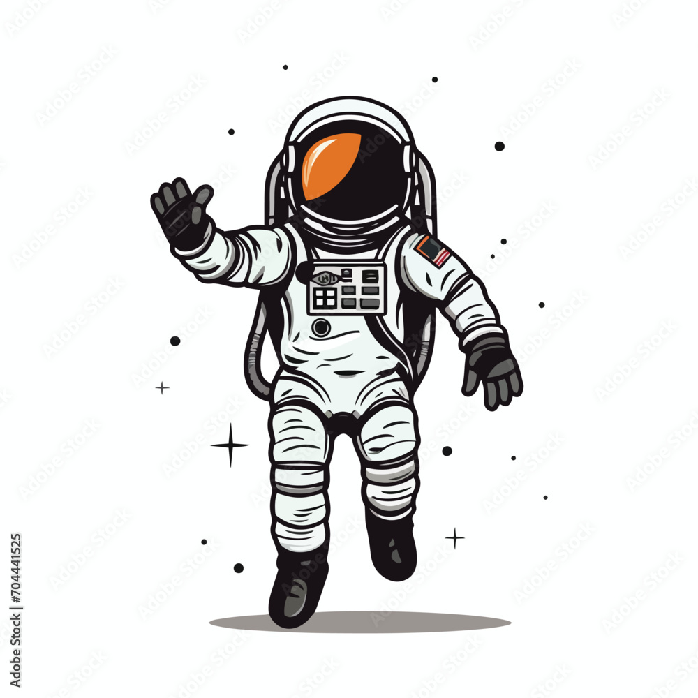 Astronaut and space illustration clipart cute astronaut 
