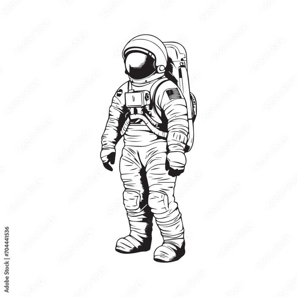 Astronaut and space illustration clipart cute astronaut 