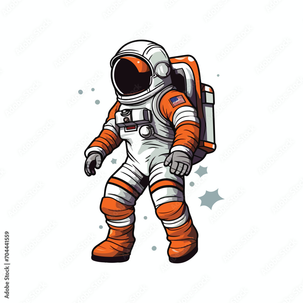 Astronaut and space illustration clipart cute astronaut 