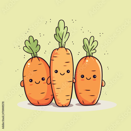 cute carrots illustration