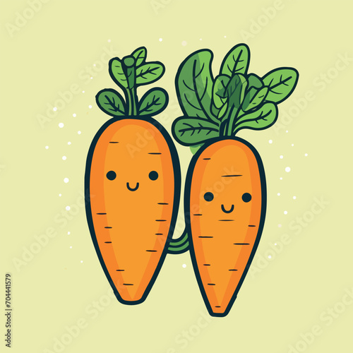 cute carrots illustration