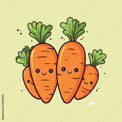cute carrots illustration