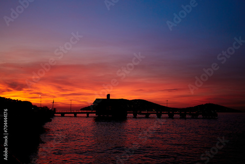 Sunset by the sea in Turkey