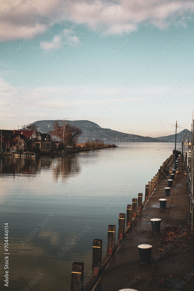 Fototapeta premium pier at sunset