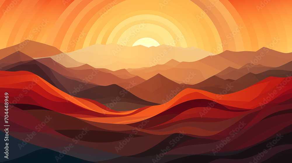 Abstract Mountain Silhouette Abstract Mountain Silhouette