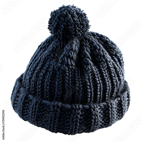 Woolen beanie isolated on white background, png 