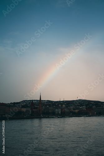 rainbow over the city © Zolt_án