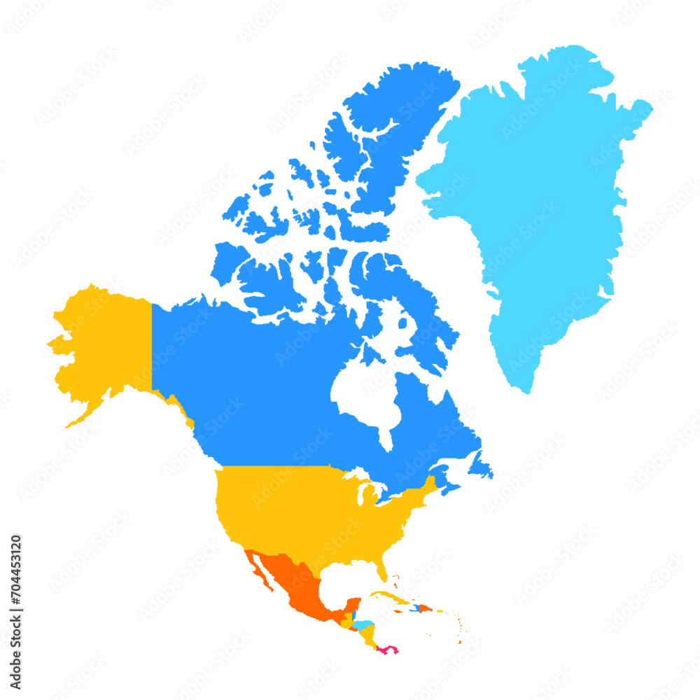 Map of North America with countries - 1000 F 704453120 5stY81Yf3CxlRfpQ4LXtnMFW7gZewxdC