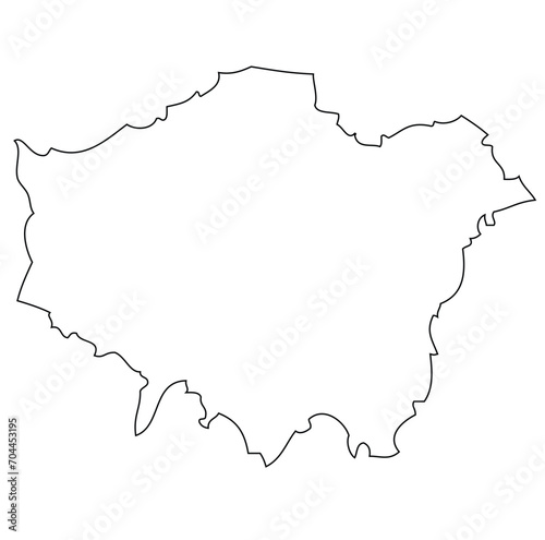 Greater London - map of the region of the country England