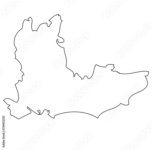 South East England - map of the region of the country England photo
