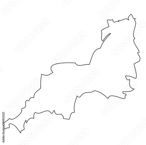 South West England - map of the region of the country England