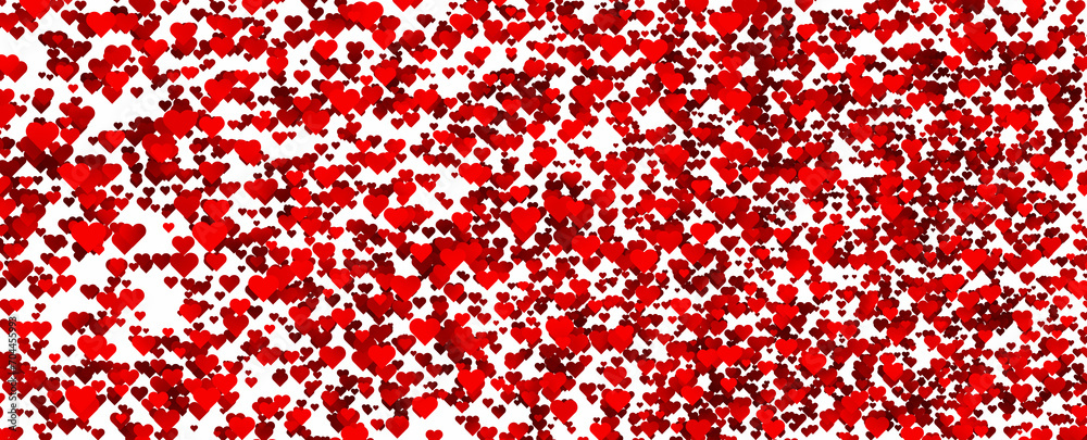 Red hearts pattern on white illustration background. Valentine's day holidays copy space greeting card. Red hearts pattern on white illustration background. Valentine's day holidays copy space greeting card.