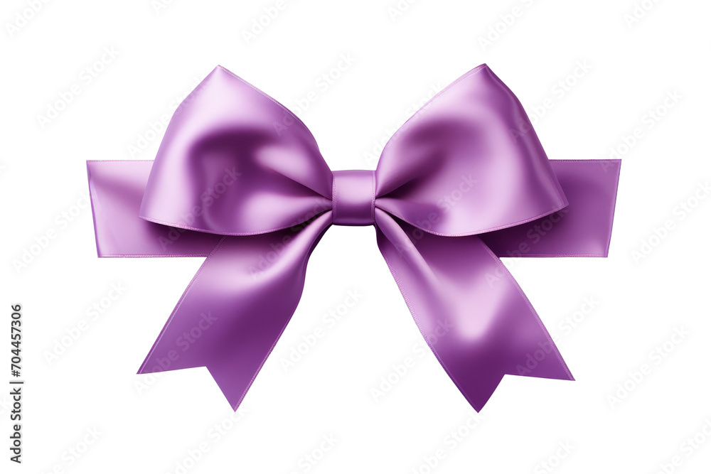 Violet silky ribbon with bow. Gift boxes.