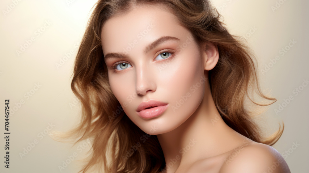 Beautiful young woman with healthy skin . Spa, skincare and wellness. advertising. Close up, copyspace. Beautiful young woman with healthy skin . Spa, skincare and wellness. advertising. Close up, copyspace.