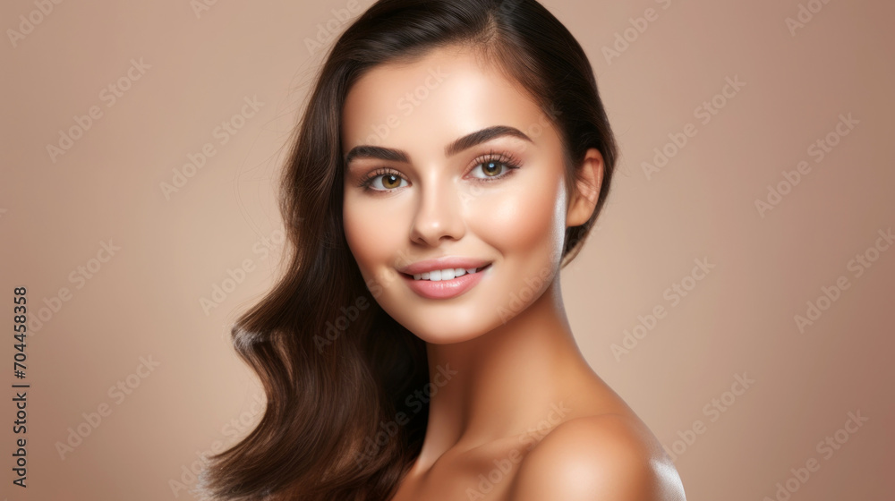 Beautiful young woman with healthy skin