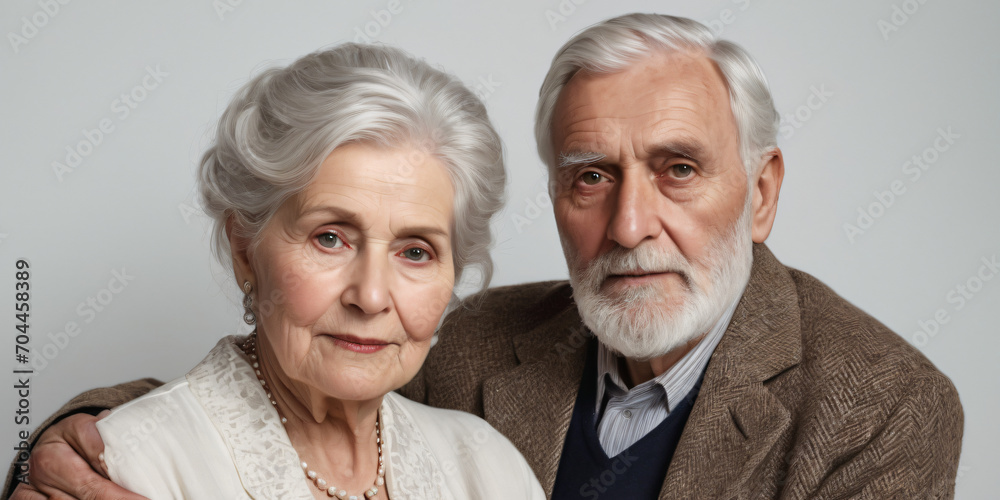 old couple looking at the camera old couple looking at the camera