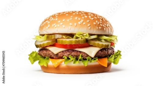 big hamburger,Fast food isolated on white,fast food