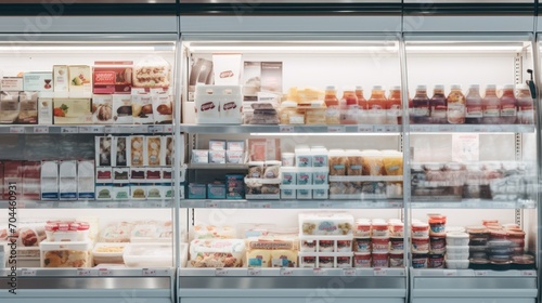 Frozen foods in a supermarket photo