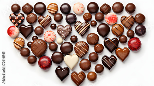 chocolates in heart and round shape