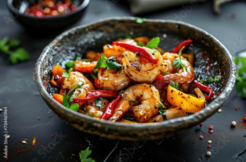Sizzling Shrimp Stir-Fry with Chili and Garlic