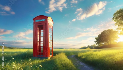 telephone box in nature photo