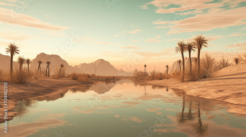 Tranquil Oasis Reflections