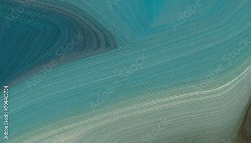 colorful horizontal banner modern waves background design with teal blue very dark blue and slate gray color