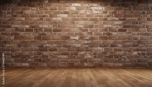 brown brick wall background photostudio backstage generative ai